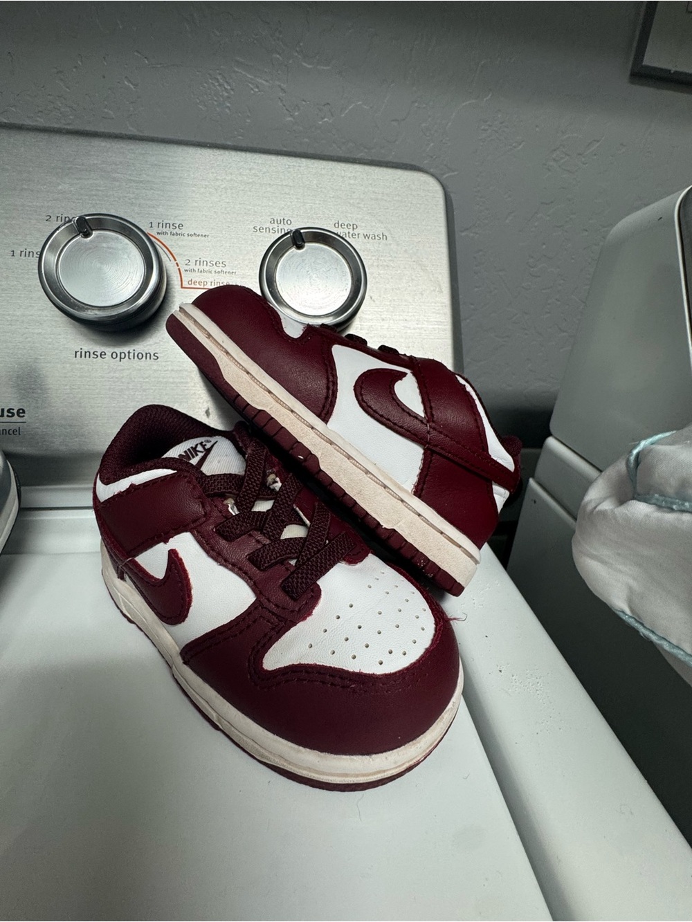 Nike Maroon and White Low-Top Sneaker Toddler 5.5